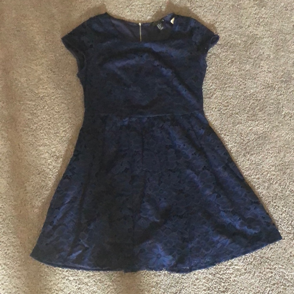 Forever 21 short navy lace dress